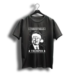 Christmas Trumper Donald Trump Christmas Santa Hat Snowflakes T-Shirt
