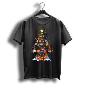 Christmas Welder Tools Funny Tree Shaped Assembly T-Shirt