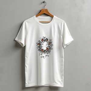 Christmas Wreath With Deer And Pine Cones T Shirt