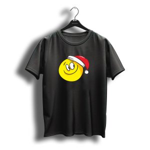 Christmas Yellow Smiley Santa Hat T-Shirt