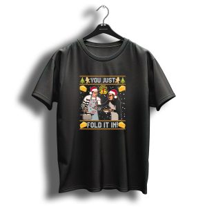 Christmas You Just Fold It In Santa Hat Cooking Scene Holiday T Shirt