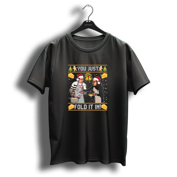 Christmas You Just Fold It In Santa Hat Cooking Scene Holiday T Shirt 1 t shirt 1