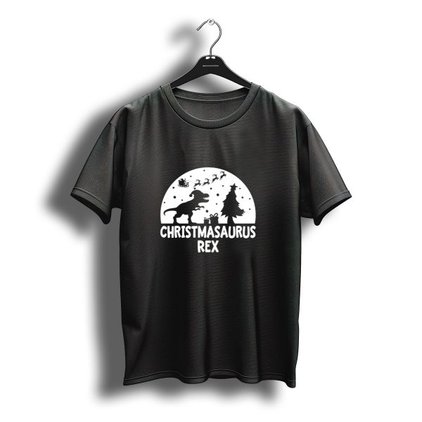 Christmasaurus Rex Dinosaur Santa Sleigh Tree T Shirt t shirt 1