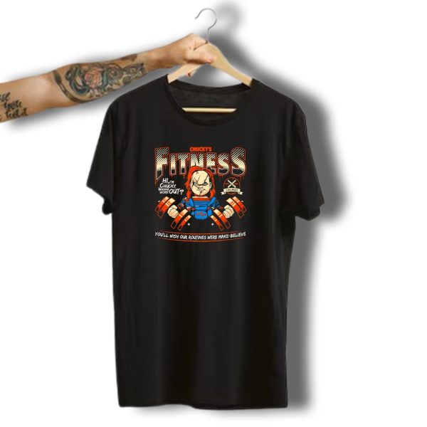 Chuckys Fitness Gym Halloween Chicago Horror Workout Routines T Shirt t shirt 1