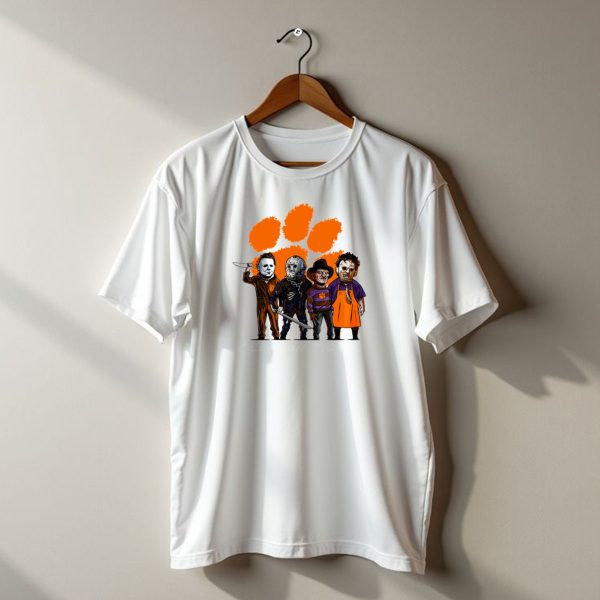 Clemson Tigers Halloween Slasher Squad Horror Characters T Shirt t shirt 1