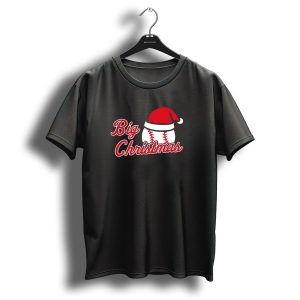 Cleveland Big Christmas Baseball Santa Hat T Shirt