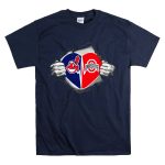 Cleveland Indians Chief Wahoo Logo And Ohio State Buckeyes Split Heart Tear T Shirt