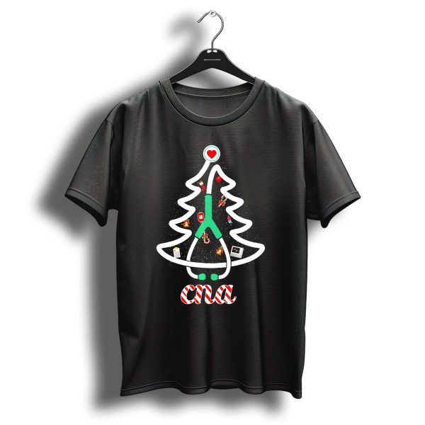 Cna Christmas Nurse Tree With Stethoscope And Holiday Icons T Shirt 1 t shirt 1