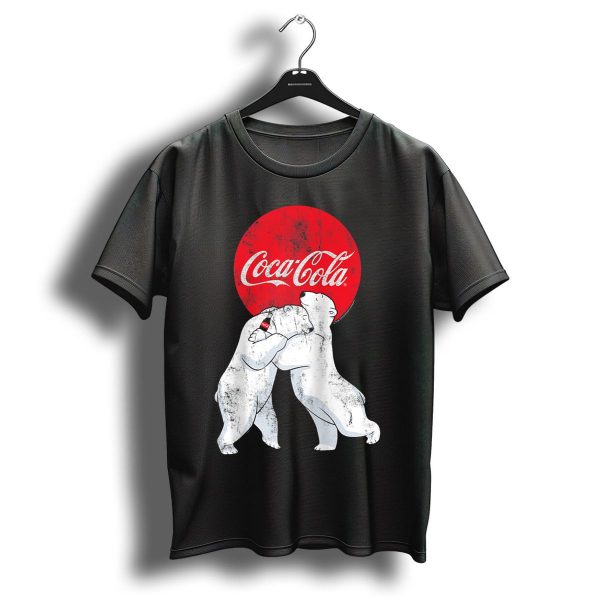 Coca Cola Christmas Polar Bears Hugging With Red Circle Classic Bl T Shirt 1 t shirt 1
