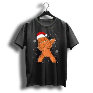 Cocker Spaniel Dabbing Christmas Santa Hat Snowflakes T Shirt