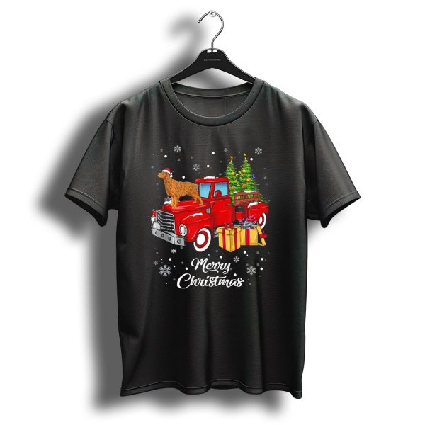 Cocker Spaniel On Red Christmas Truck With Gifts And Tree Merry Christmas T Shirt 1 t shirt 1