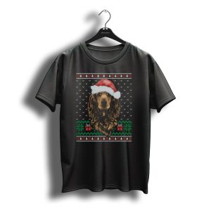 Cocker Spaniel Santa Hat Ugly Christmas 76 T-Shirt