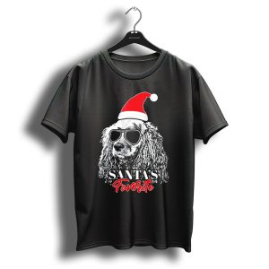 Cocker Spaniel Santas Favorite Funny Christmas T-Shirt