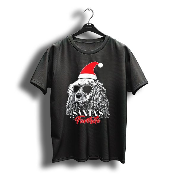 Cocker Spaniel Santas Favorite Funny Christmas T Shirt t shirt 1