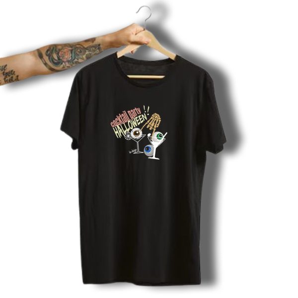 Cocktail Party Halloween Eyeball Glasses Skeleton Hand T Shirt 1 t shirt 1
