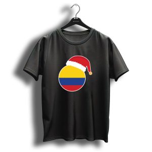 Colombia Flag Christmas Santa Hat T Shirt
