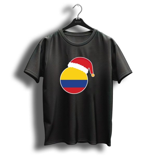 Colombia Flag Christmas Santa Hat T Shirt 1 t shirt 1