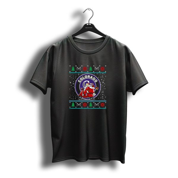 Colorado Rockies Santa Christmas T Shirt t shirt 1