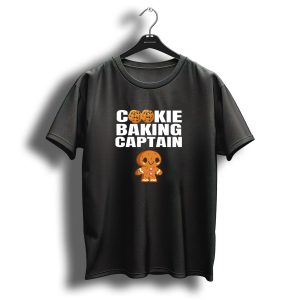 Cookie Baking Captain Funny Christmas Gingerbread T-Shirt