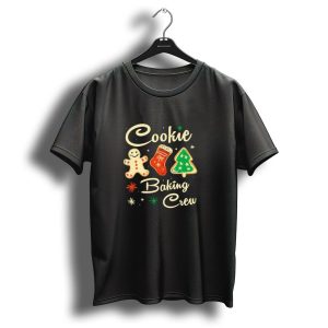 Cookie Baking Crew Christmas Festive Cookies Gingerbread Tree Stocking T-Shirt