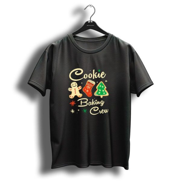 Cookie Baking Crew Christmas Festive Cookies Gingerbread Tree Stocking T Shirt 1 t shirt 1