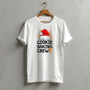 Cookie Baking Crew Gingerbread Santa Hat Christmas Fun T-Shirt