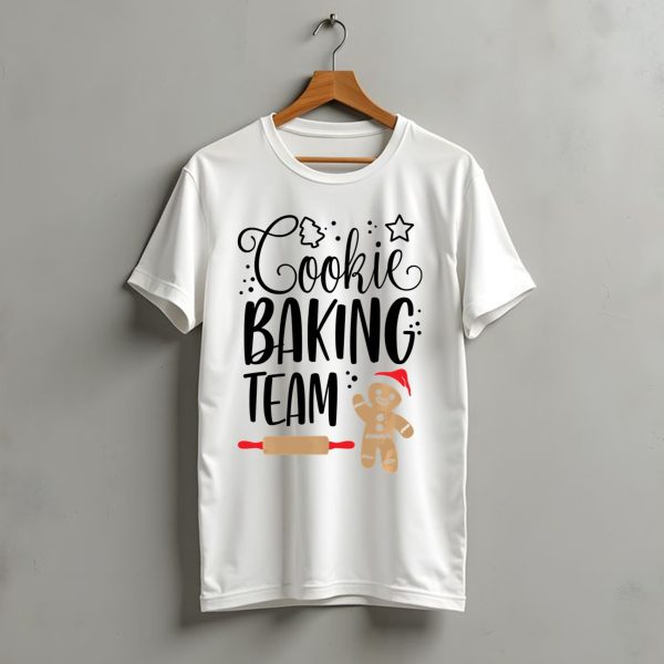 Cookie Baking Team Christmas Xmas Crew Gingerbread Santa Rolling Pin Tree Star T Shirt t shirt 1 1