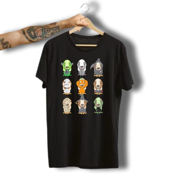 Cool Halloween Dachshund Dog In Funny Skeleton Witch Pumpkin Vampire T Shirt t shirt 1