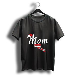 Cool Mom Christmas Santa Hat Candy Cane Family Matching Holiday T Shirt