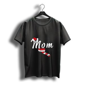 Cool Mom Christmas Santa Hat Candy Cane Family Matching Holiday T-Shirt