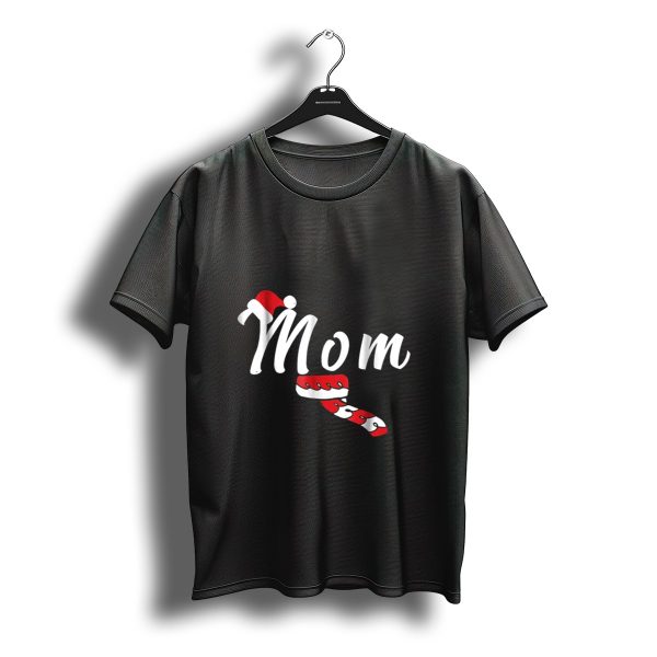 Cool Mom Christmas Santa Hat Candy Cane Family Matching Holiday T Shirt t shirt 1