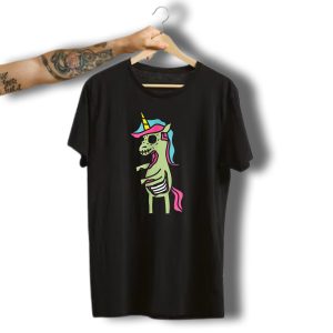Cool Undead Zombie Halloween Funny Unicorn T-Shirt