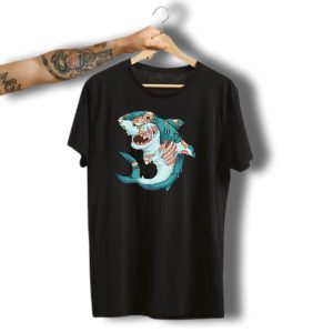 Cool Zombie Shark Funny Lazy Diy Halloween T-Shirt