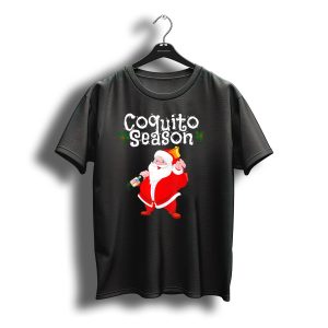 Coquito Season Funny Santa Claus Christmas Puerto Rican T-Shirt