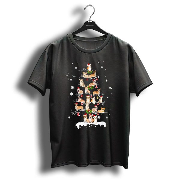 Corgi Christmas Tree Snowflake Holiday Festive Season Dogs T Shirt 1 t shirt 1