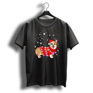 Corgi Lovely Christmas Light Snowflake Holiday T-Shirt