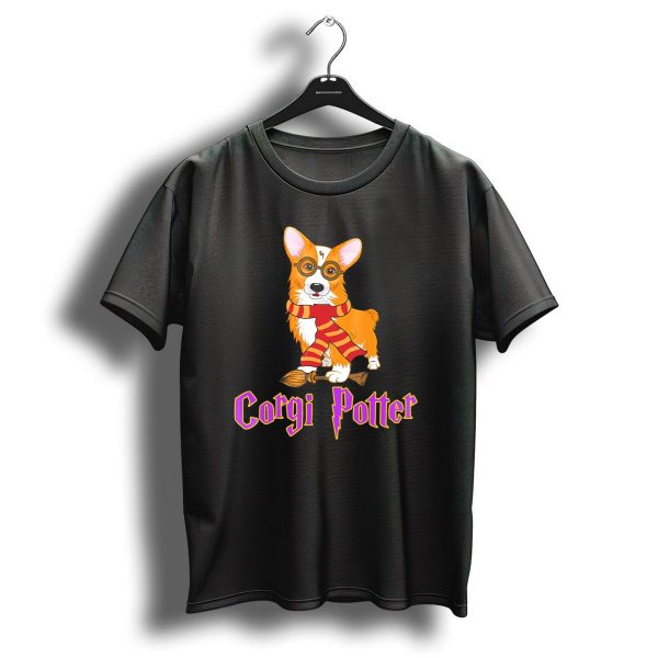 Corgi Potter Christmas Wizard Dog T Shirt 1 t shirt 1
