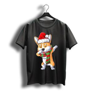 Corgi Santa Dabbing Christmas Girls Scarf T-Shirt
