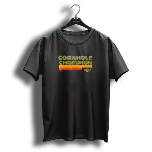 Cornhole Champion Retro 70S Christmas Trophy T-Shirt