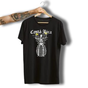 Costa Rica Skeleton With Pineapple And Have A Great Halloween In Costa T-Shirt
