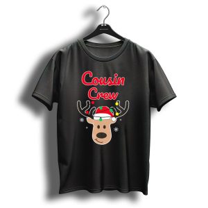 Cousin Crew Christmas Reindeer Hat Snowflakes T Shirt