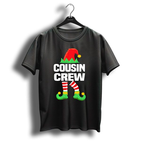 Cousin Crew Elf Hat Striped Legs Christmas T Shirt 1 t shirt 1
