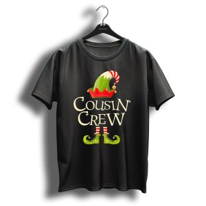 Cousin Crew Elf Matching Family Christmas Hat And Shoes T-Shirt