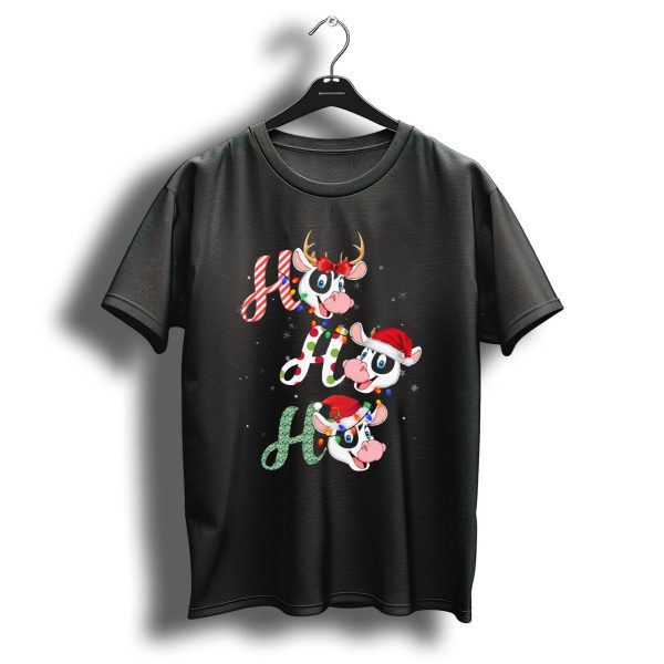 Cow Lover Christmas Ho Ho Ho Festive Cows T Shirt 1 t shirt 1