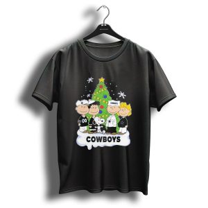 Cowboys Christmas With Snoopy And Peanuts Friends Holiday Tree T Shirt