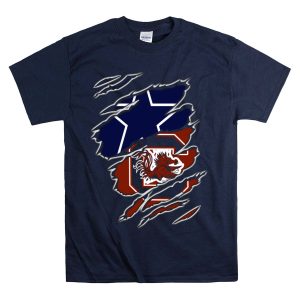 Cowboys Gamecocks Star Logo Mashup T-Shirt