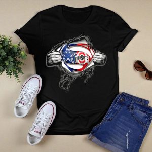 Cowboys Ohio State Buckeyes Superman Logo Fusion T Shirt