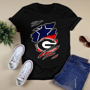 Cowboys Star Georgia Bulldogs G Logo Fusion Rip T Shirt