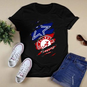 Cowboys Star Meets Alabama Crimson Tide Fusion T Shirt