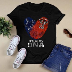 Cowboys Texas Tech It's In My Dna Fingerprint Star Ttu T-Shirt